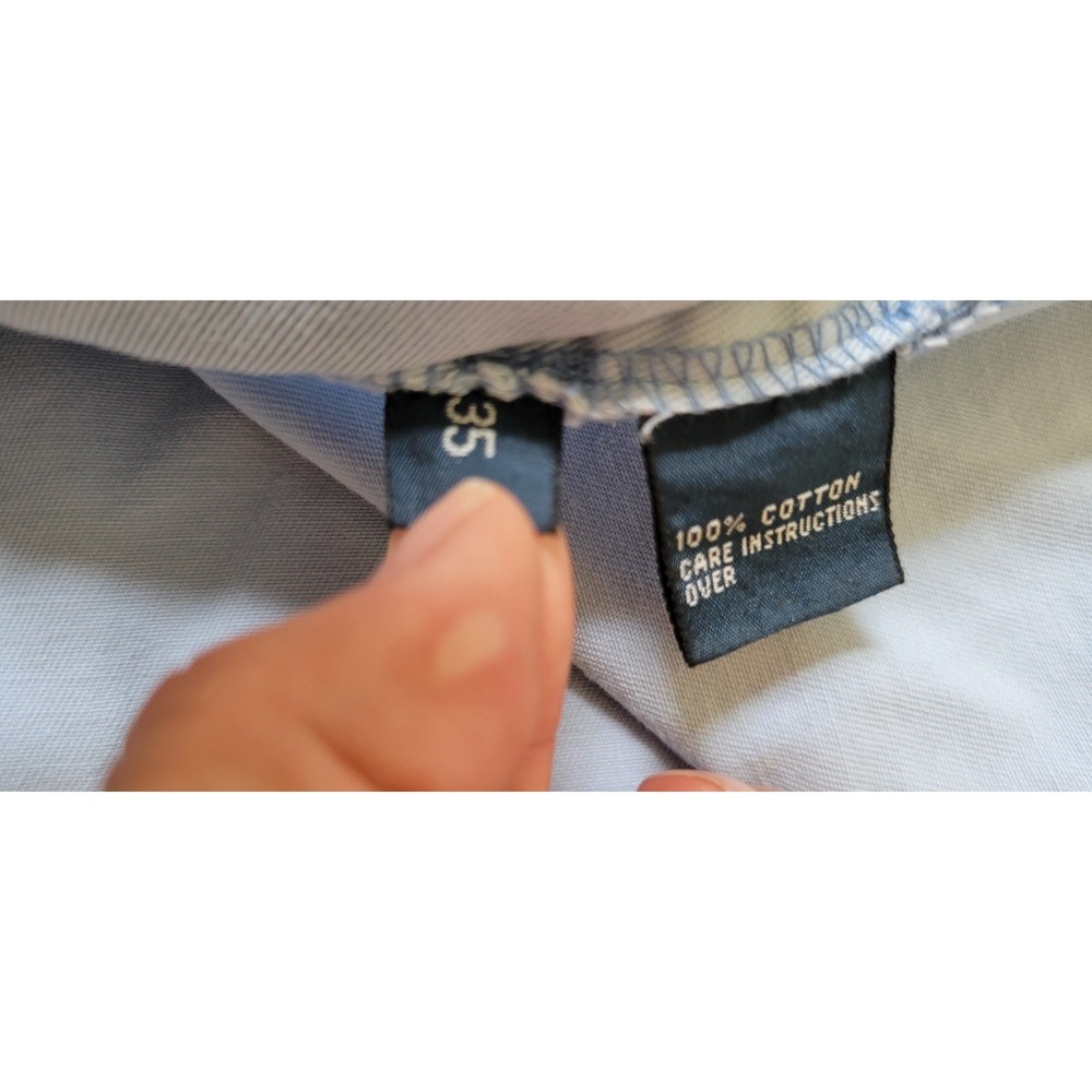 Polo Ralph Lauren Mens 35 Vintage Y2K Cargo Shorts 100% Cotton Light Blue - Picture 8 of 9